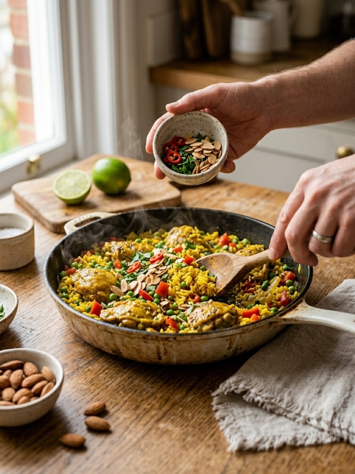 Step by step preparation of Anti-inflammatory Turmeric Chicken & Rice