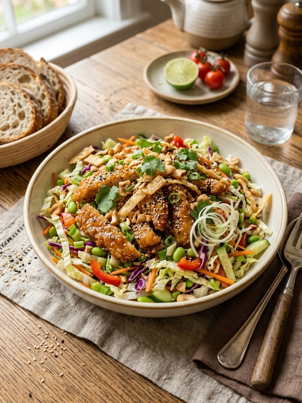 Serving and variation ideas for Asian Chicken Crunch Salad