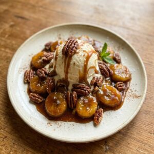 Banana Foster With Pecans & Caramel