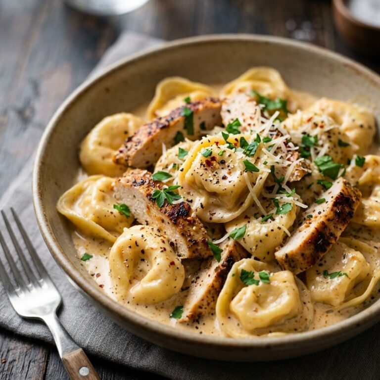 Cajun Garlic Chicken Tortellini In Three-Cheese Cream