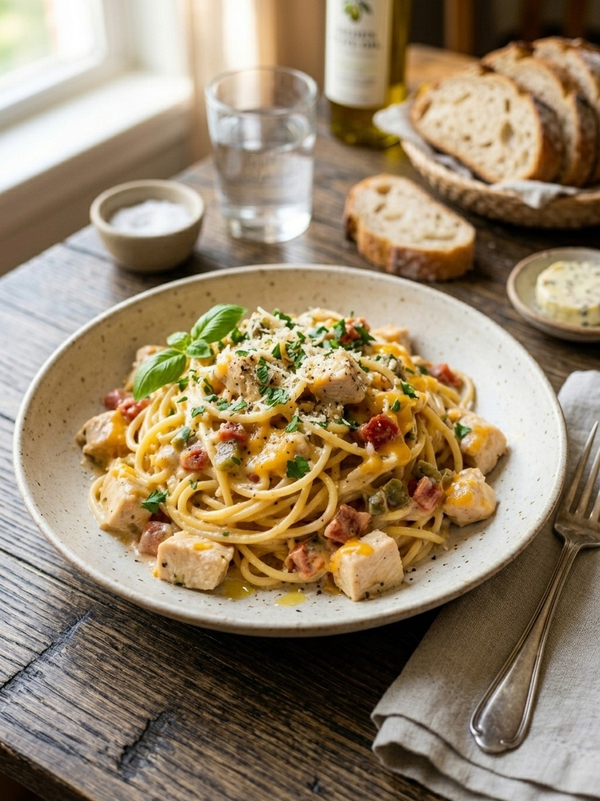 Serving and variation ideas for Chicken Spaghetti with Rotel