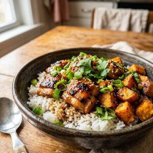 Chicken & Sweet Potato Rice Bowl
