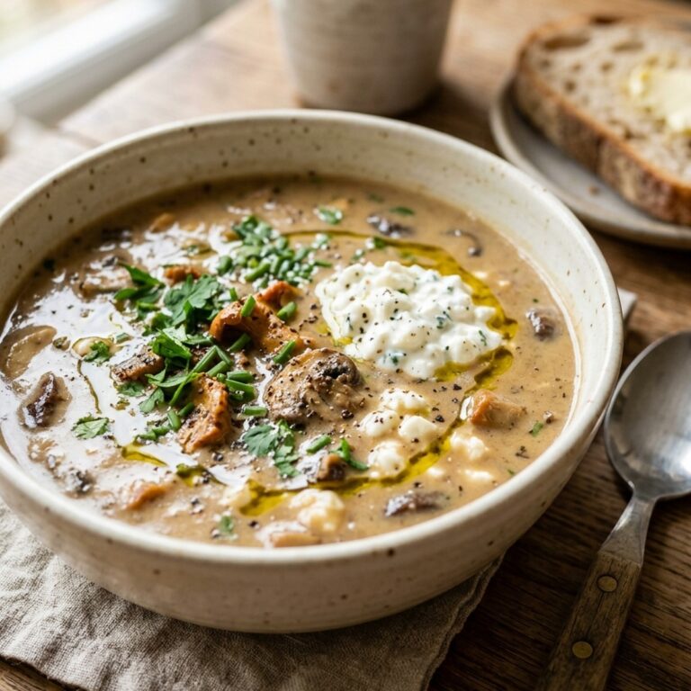 Cottage Cheese Mushroom Soup