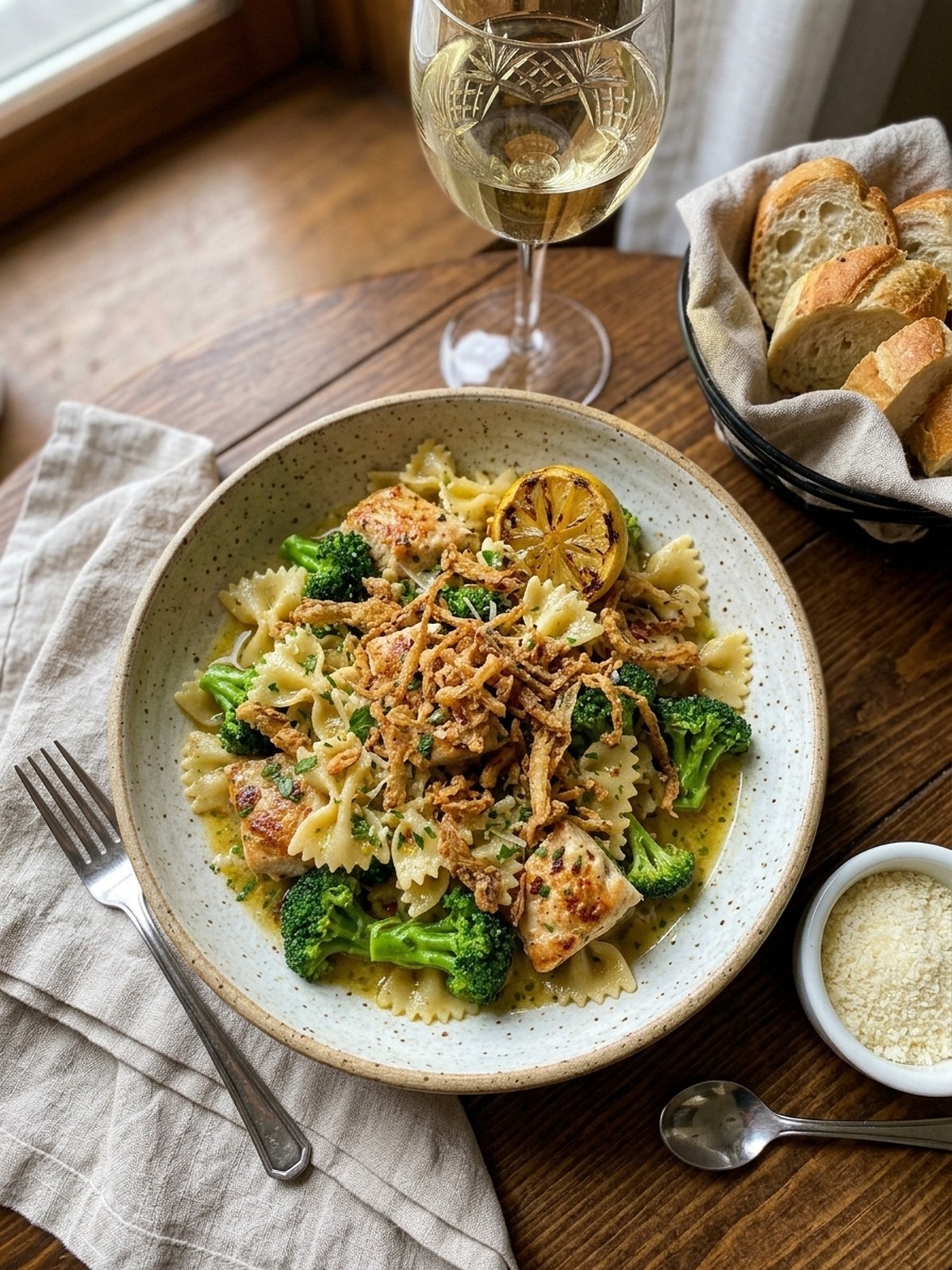 Serving and variation ideas for Cowboy Butter Lemon Bowtie Chicken with Broccoli