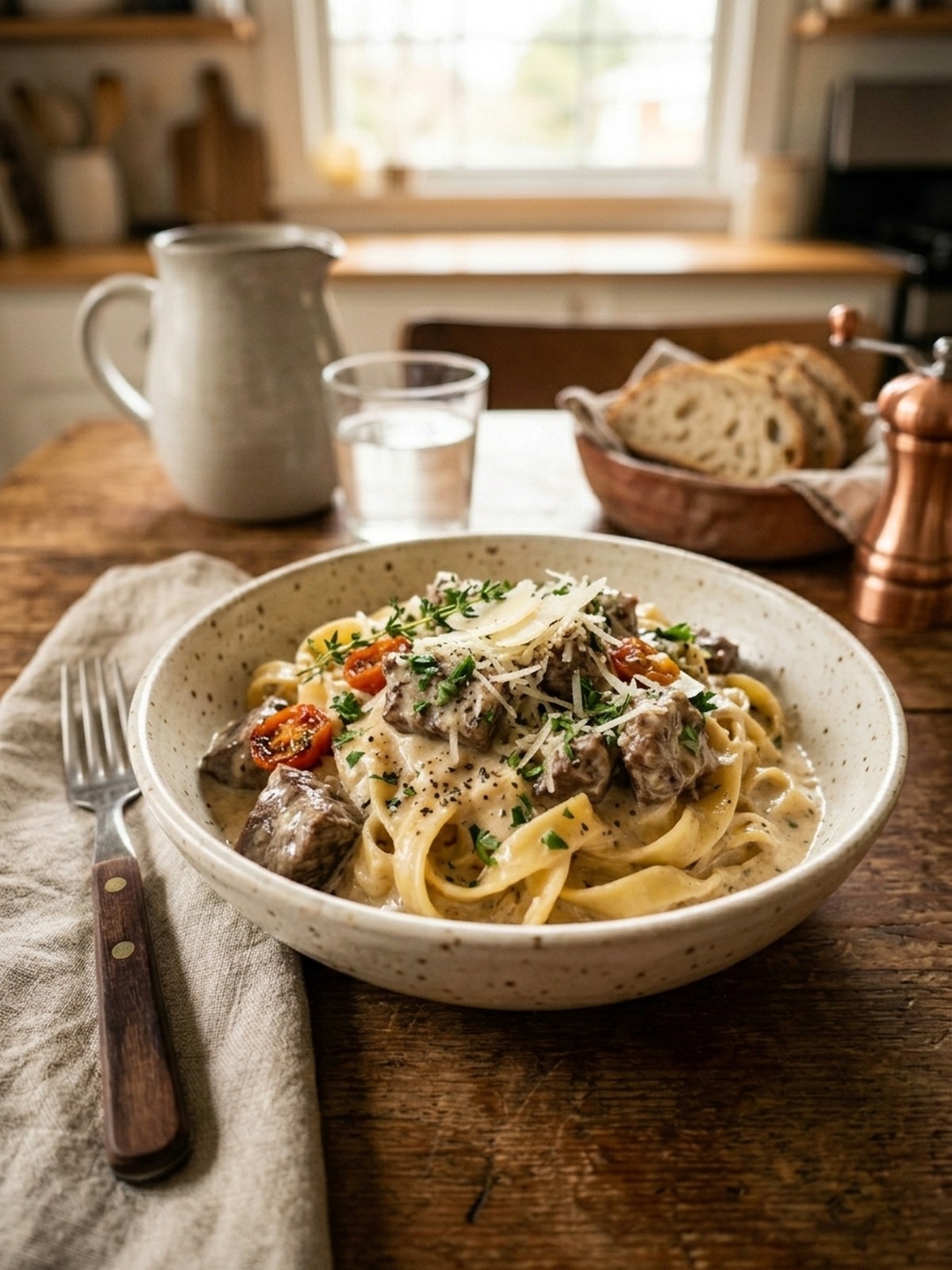 Serving and variation ideas for Creamy Beef Pasta