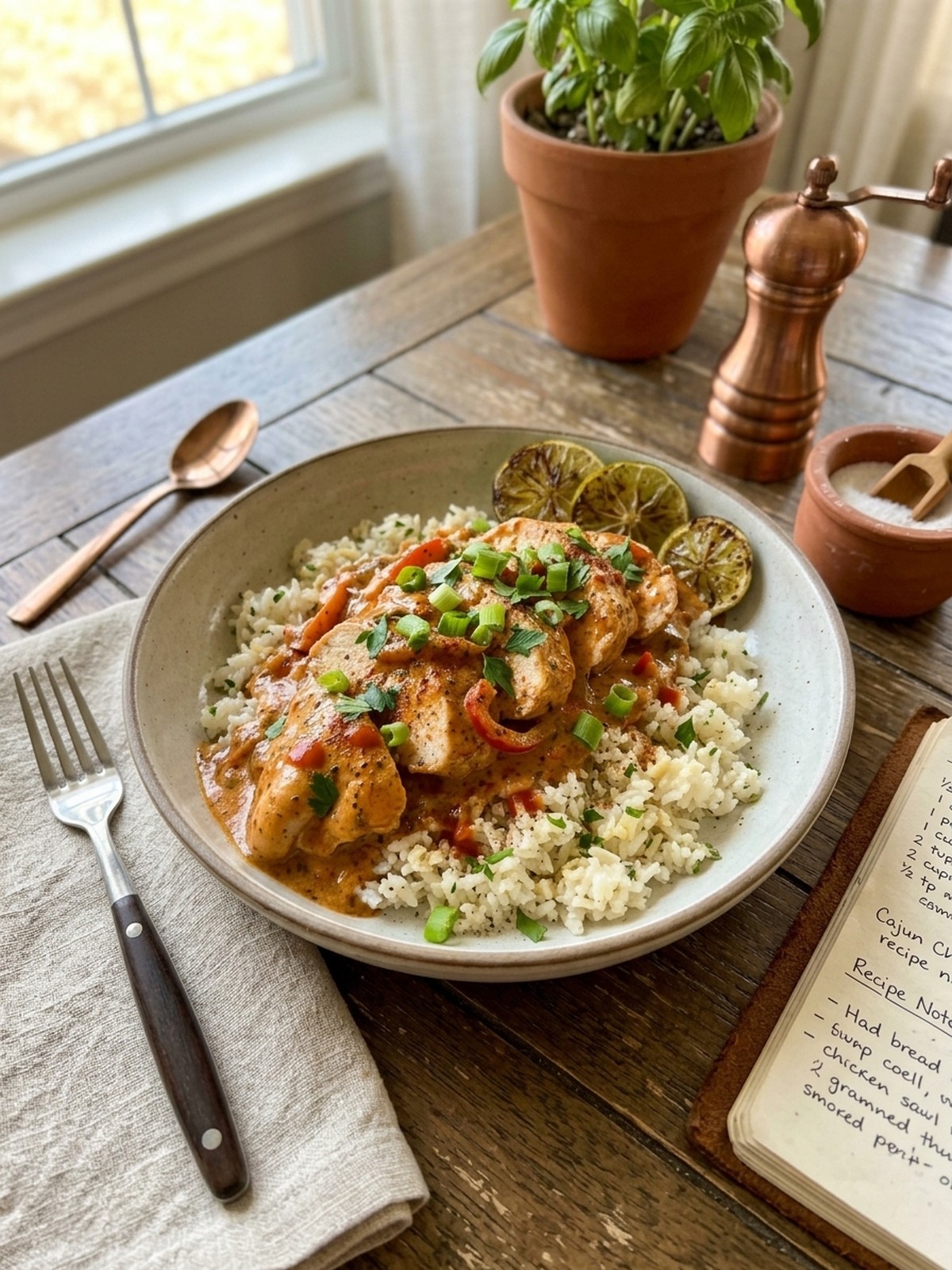 Serving and variation ideas for Creamy Cajun Chicken with Garlic Rice