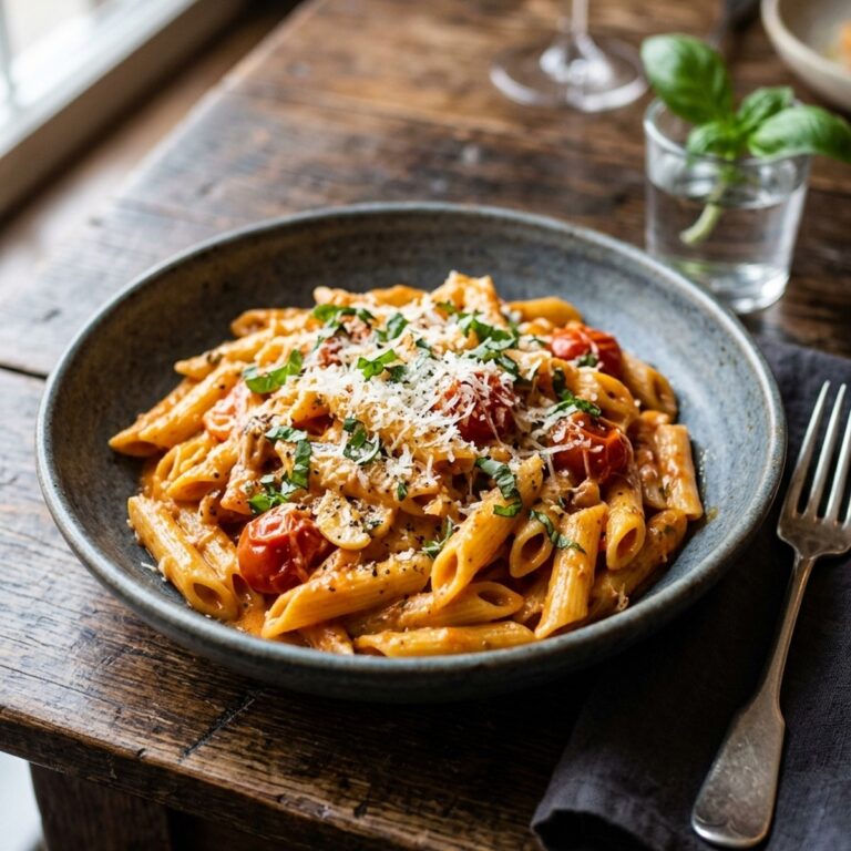 Creamy Garlic Tomato Pasta