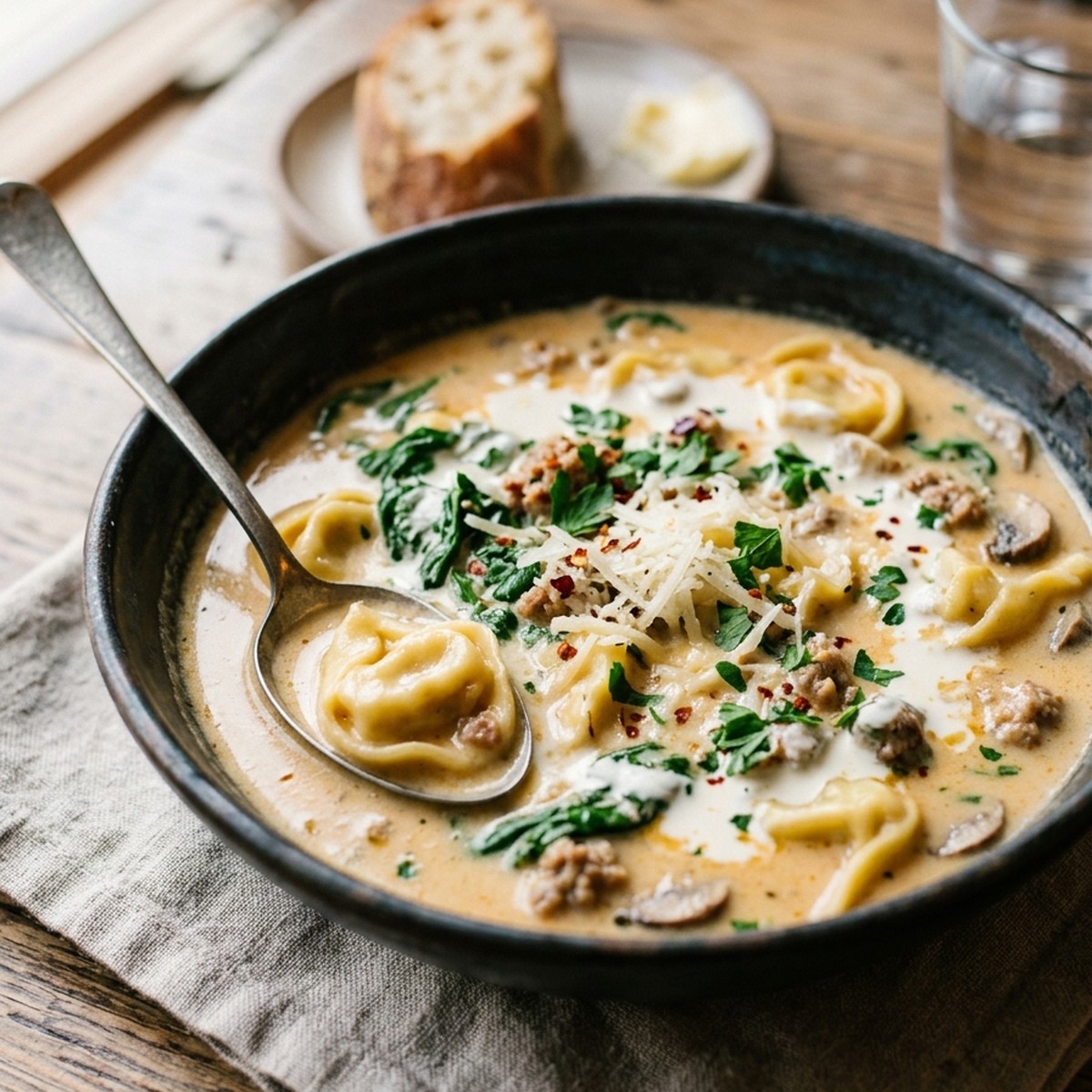 Creamy Tortellini Soup
