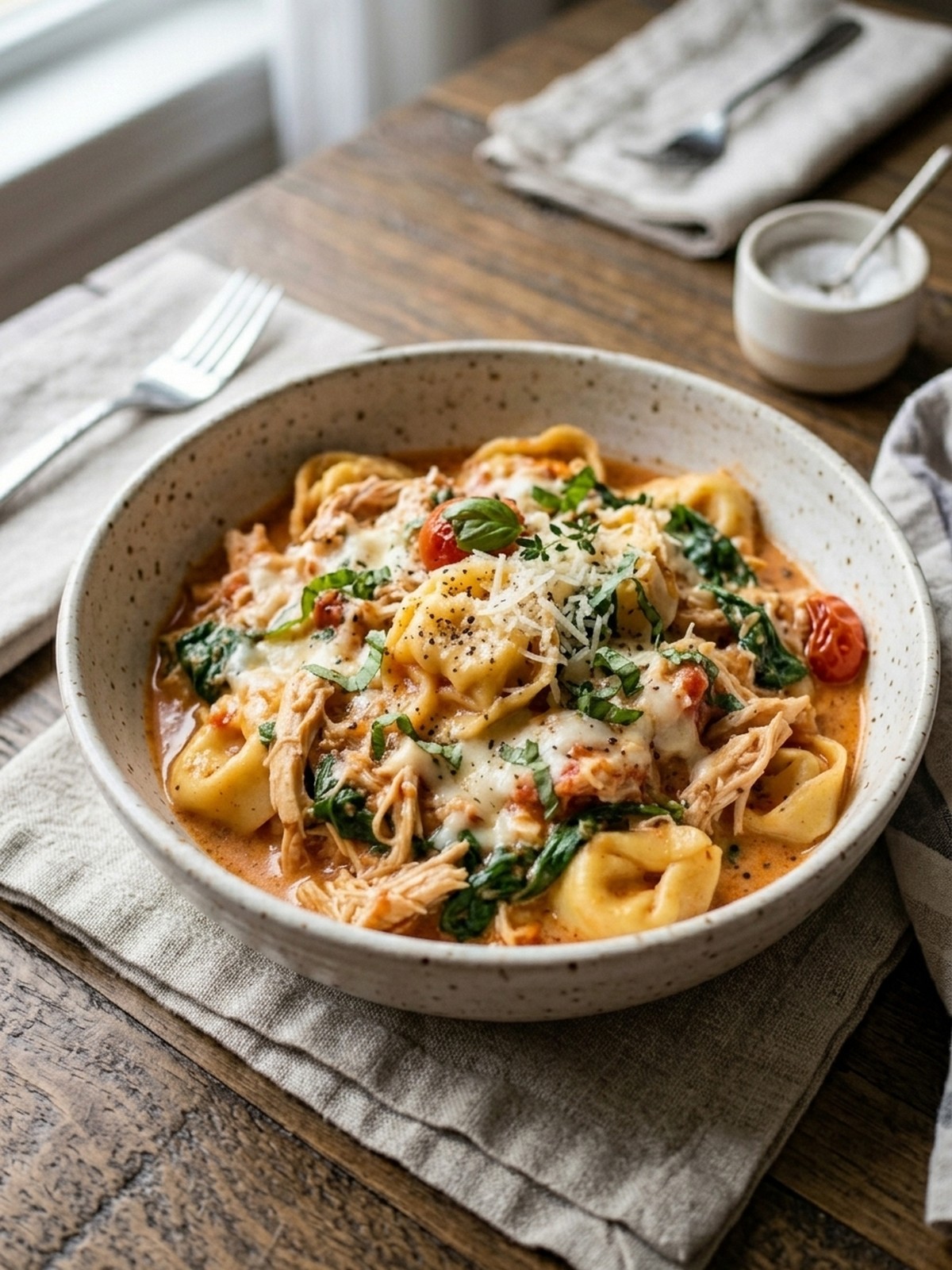 Serving and variation ideas for Crockpot Chicken Tortellini