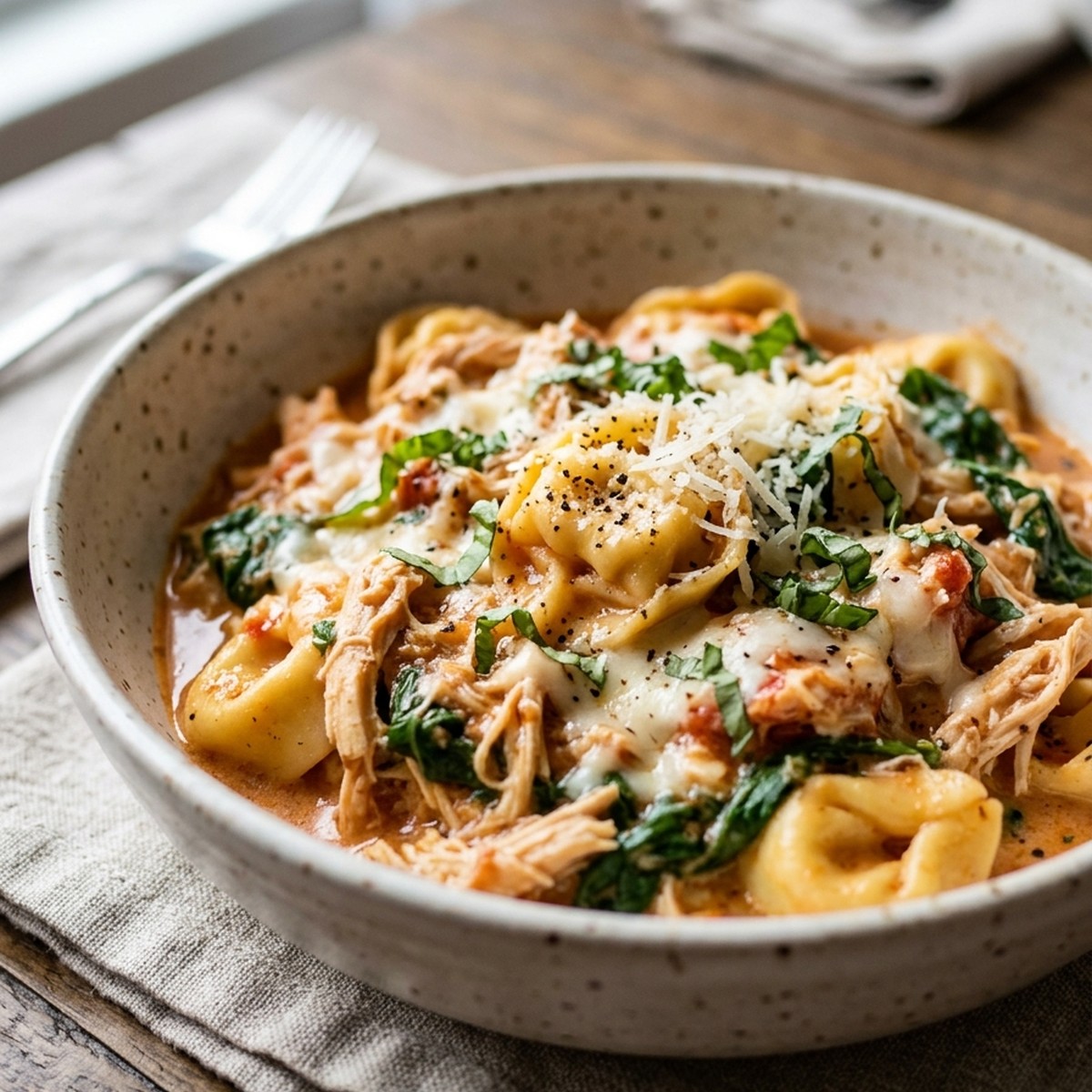 Crockpot Chicken Tortellini