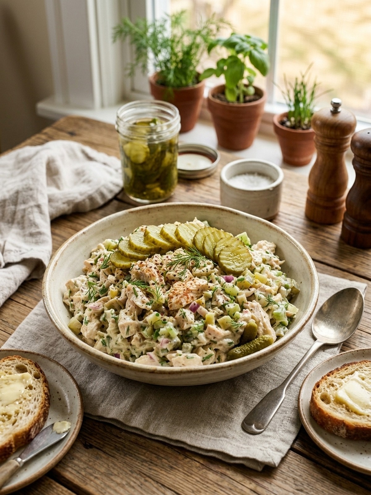 Serving and variation ideas for Dill Pickle Chicken Salad