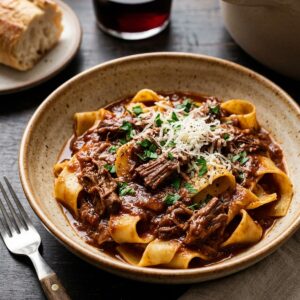 Dutch Oven Short Rib Ragu With Pappardelle