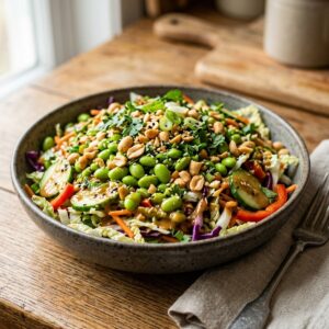 Edamame Peanut Crunch Salad