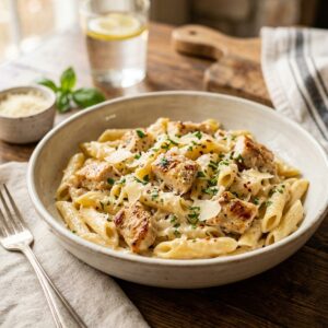 Garlic Parmesan Chicken Pasta Recipe
