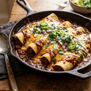Ground Beef Enchilada Skillet