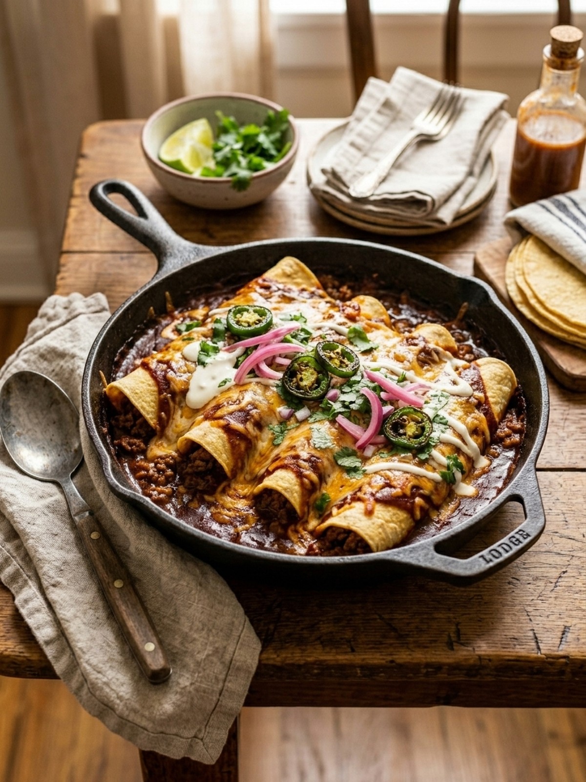 Serving and variation ideas for Ground Beef Enchilada Skillet