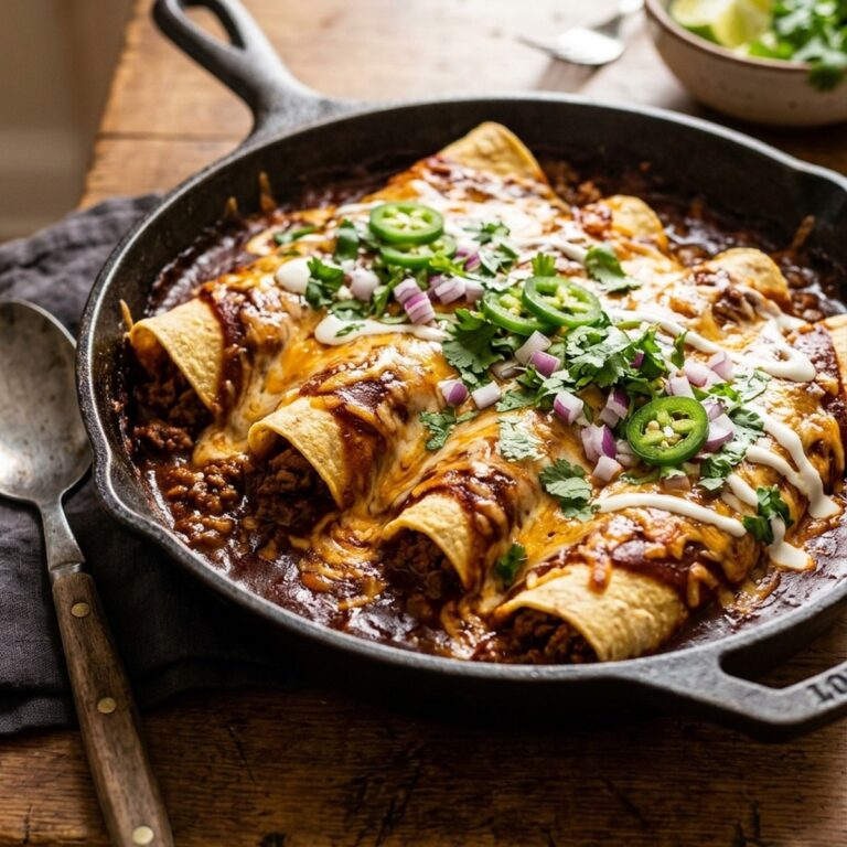 Ground Beef Enchilada Skillet