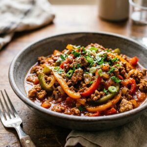 Ground Turkey And Peppers