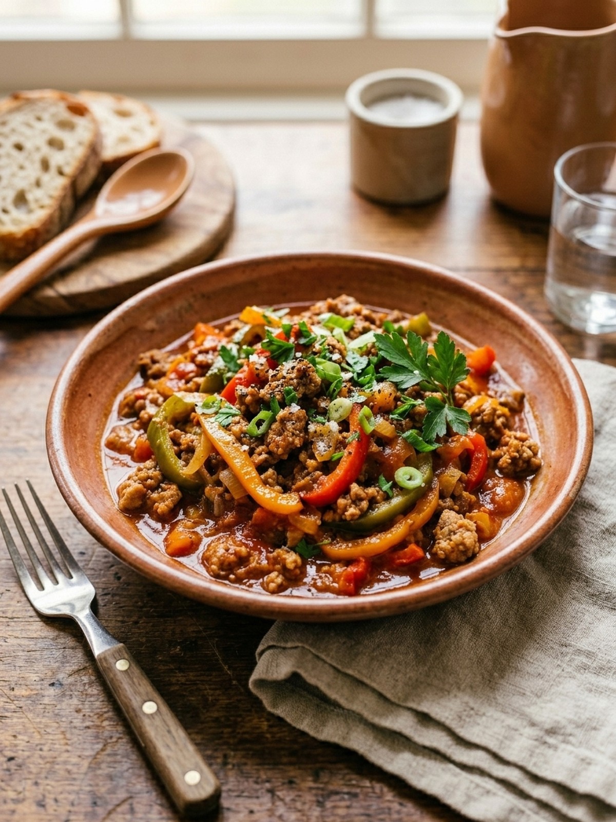 Serving and variation ideas for Ground Turkey And Peppers