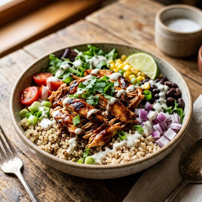 High Protein Bbq Ranch Chicken Bowl