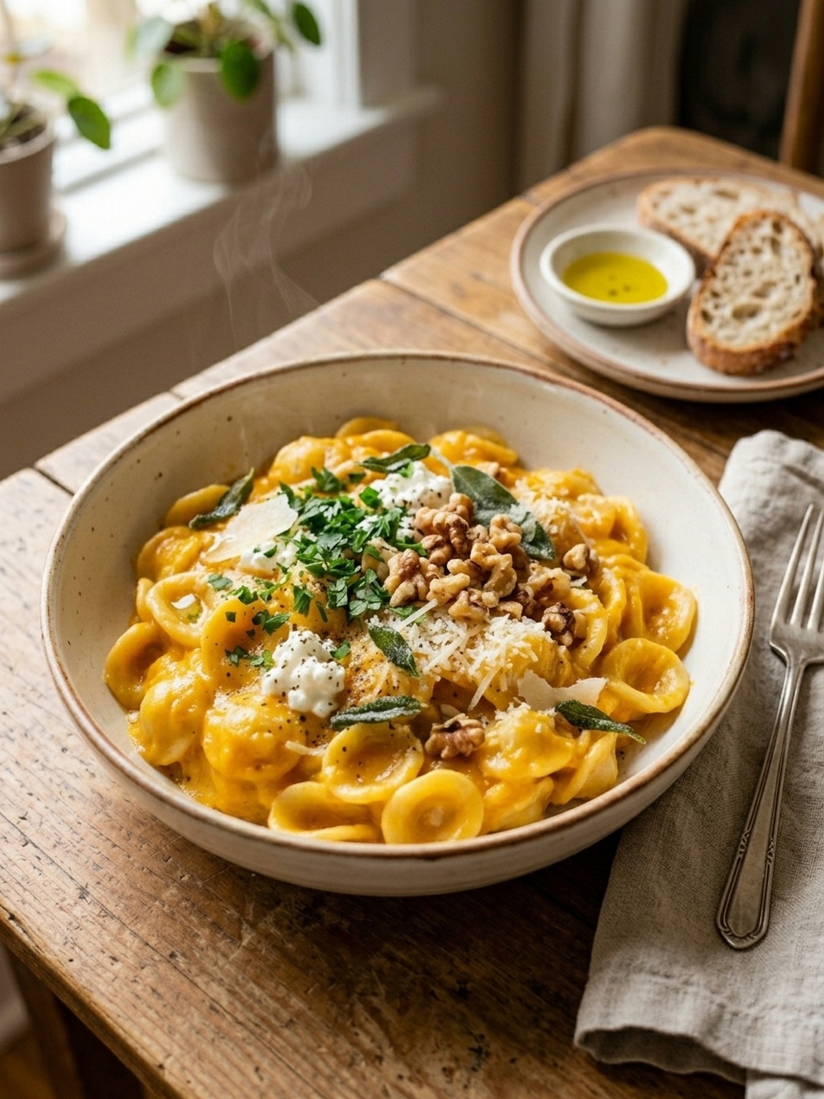 Serving and variation ideas for High Protein Butternut Squash Cottage Cheese Pasta