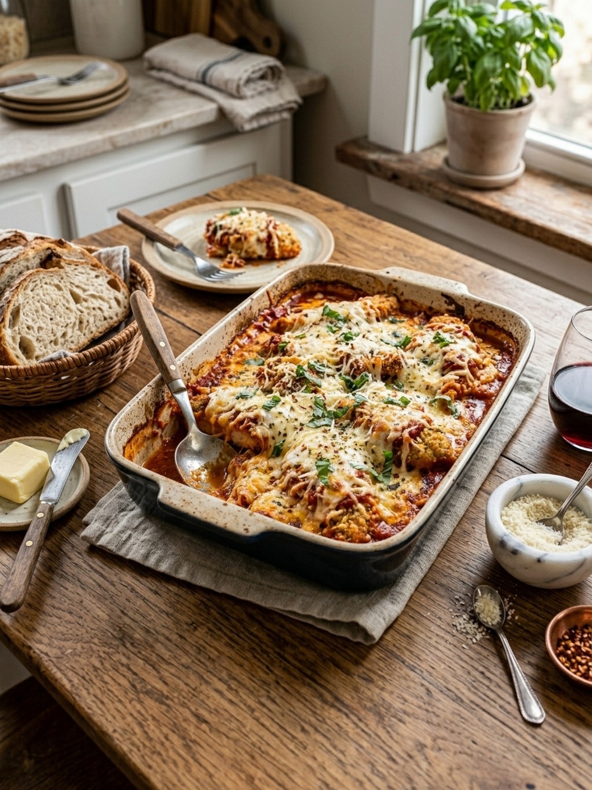 Serving and variation ideas for High Protein Chicken Parmesan Casserole