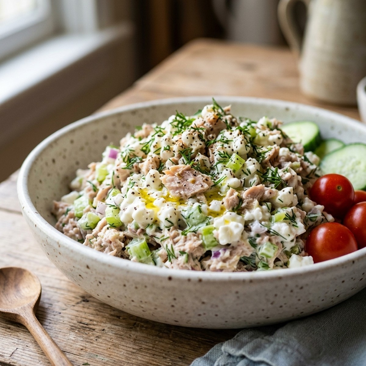 High Protein Cottage Cheese Tuna Salad