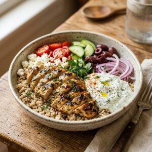 High Protein Greek Chicken Bowls