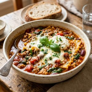 High Protein Lasagna Soup