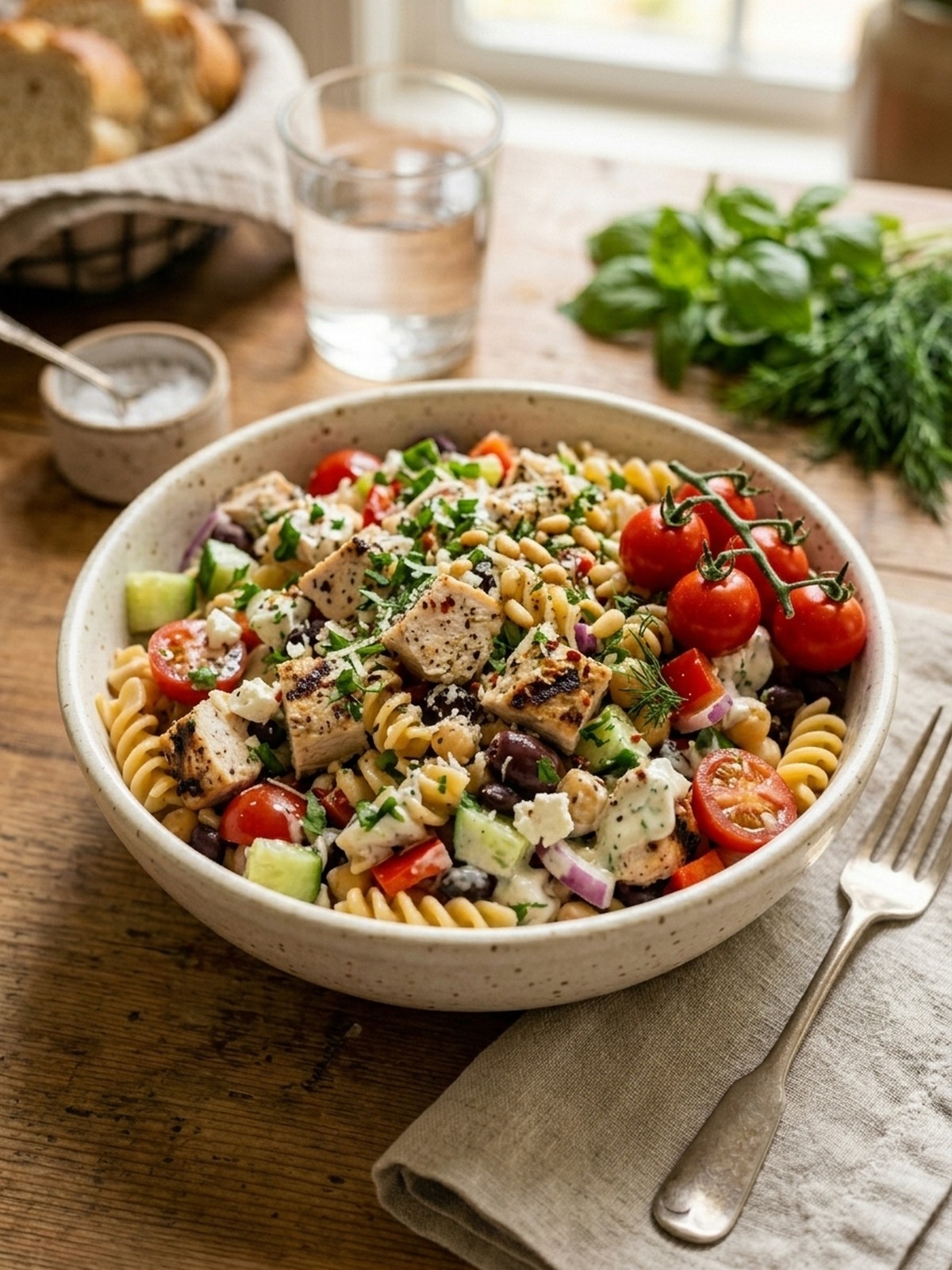 Serving and variation ideas for High Protein Pasta Salad With Chicken