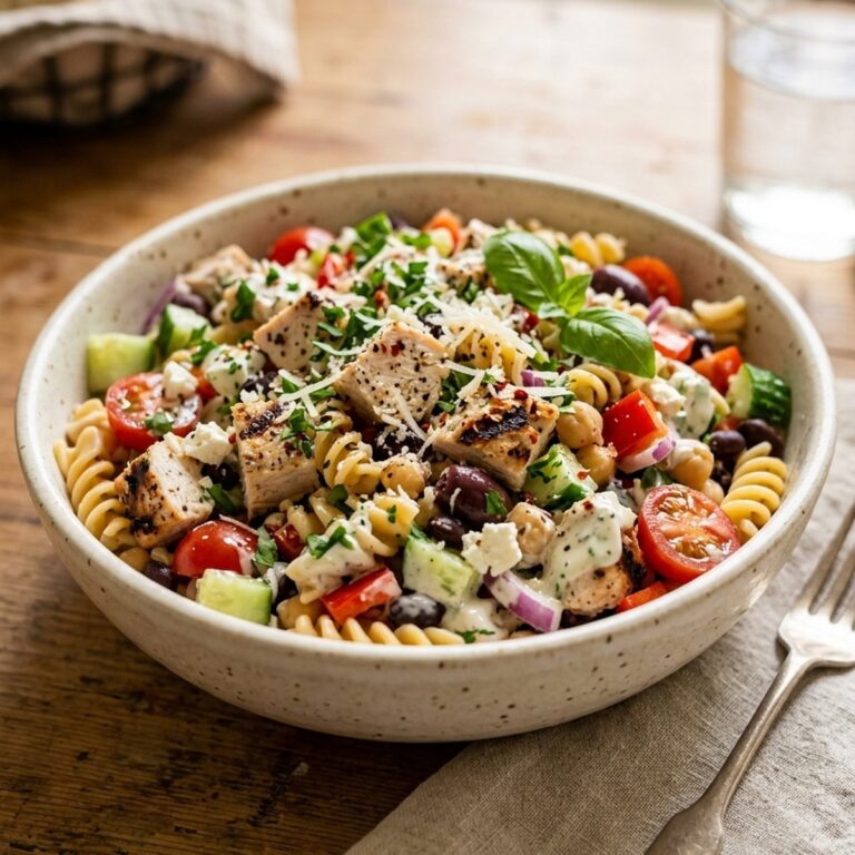 High Protein Pasta Salad With Chicken