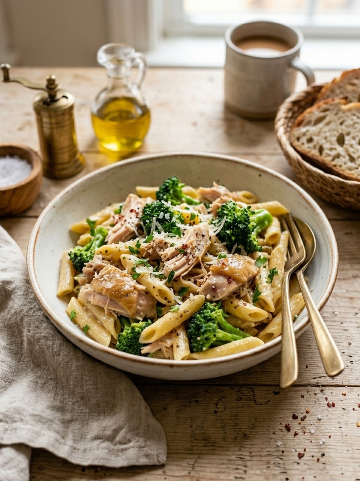 Serving and variation ideas for High Protein Rotisserie Chicken Broccoli Pasta