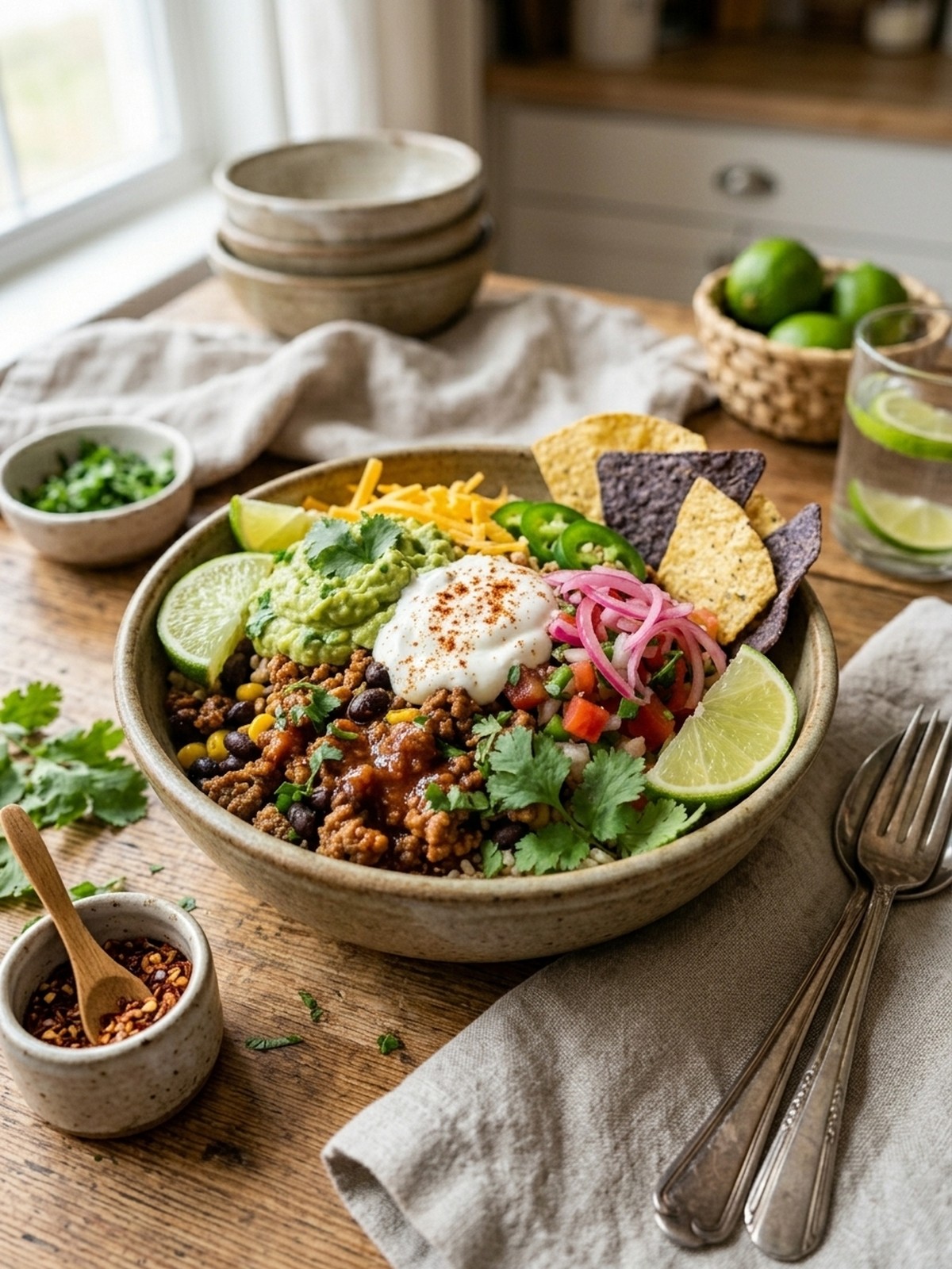 Serving and variation ideas for High Protein Taco Bowl