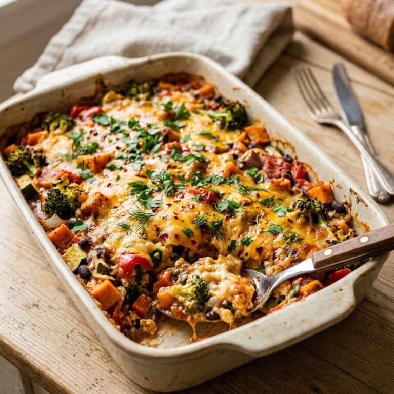 High-Protein Veggie Bake With Cottage Cheese