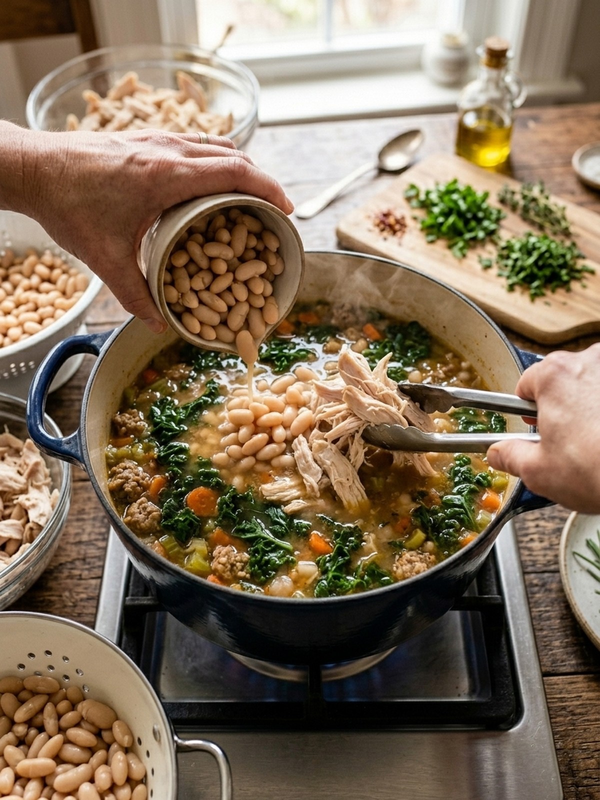 Step by step preparation of High Protein White Bean Soup