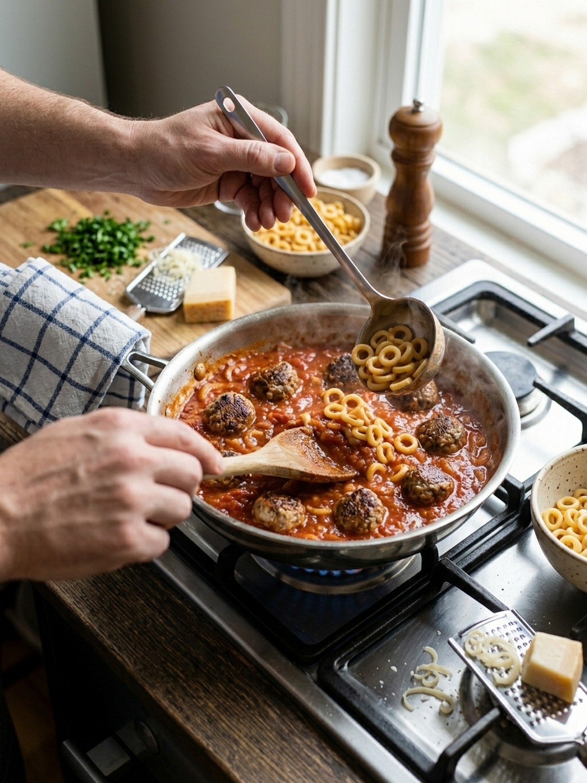 Step by step preparation of Homemade Spaghetti O