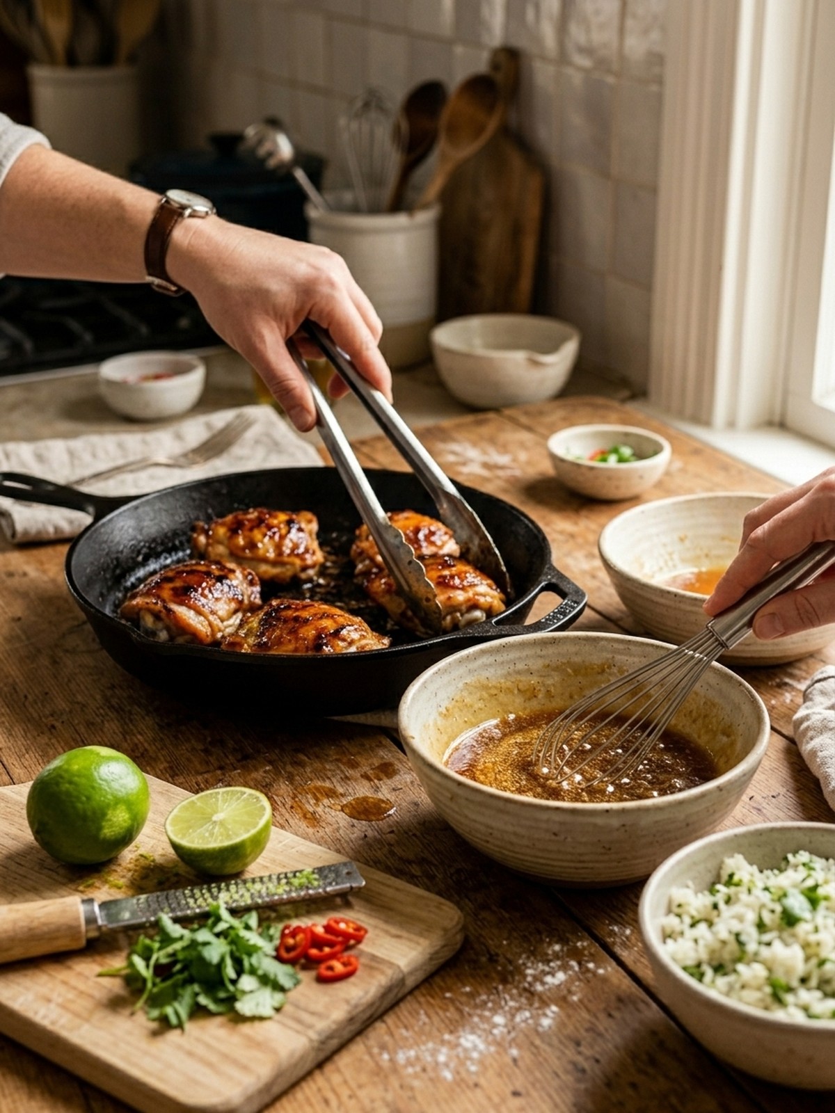 Step by step preparation of Honey Lime Chicken