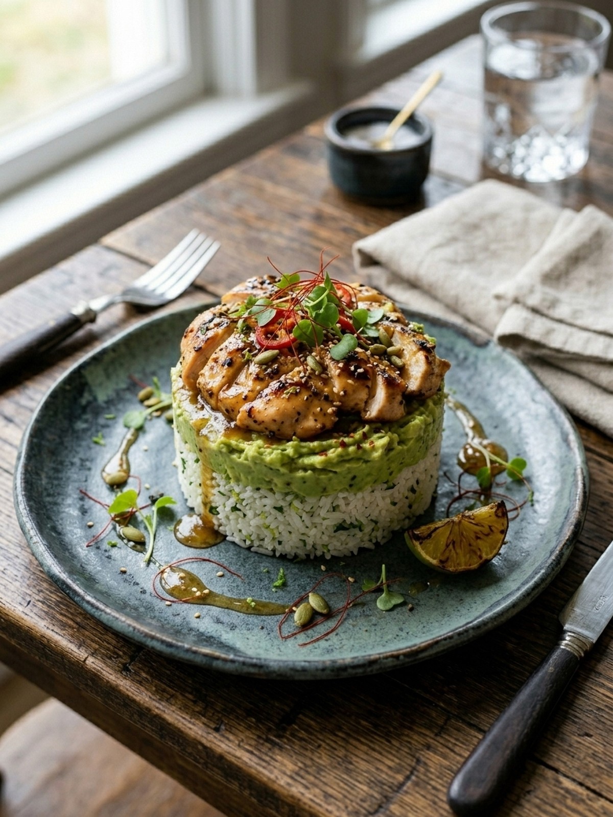 Serving and variation ideas for Honey Lime Chicken & Avocado Rice Stack