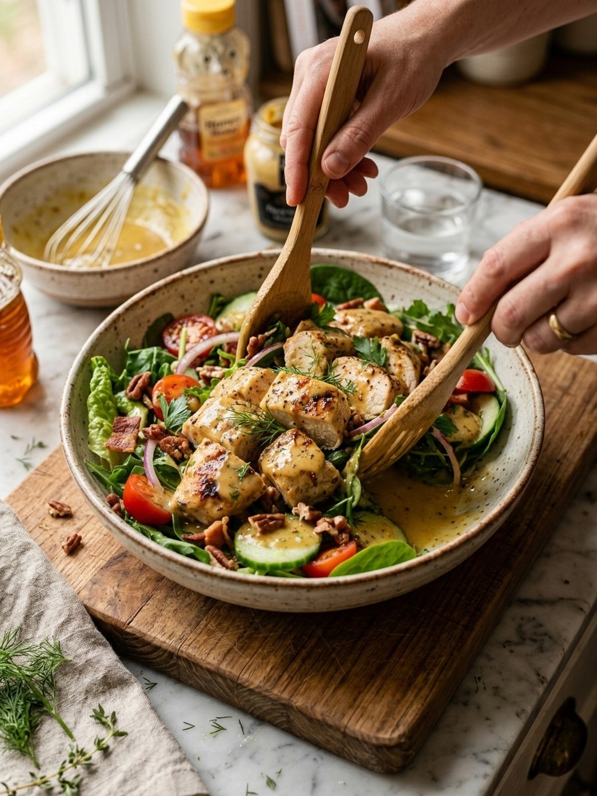 Step by step preparation of Honey Mustard Chicken Salad