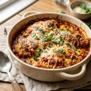 Keto Chicken Parmesan Casserole