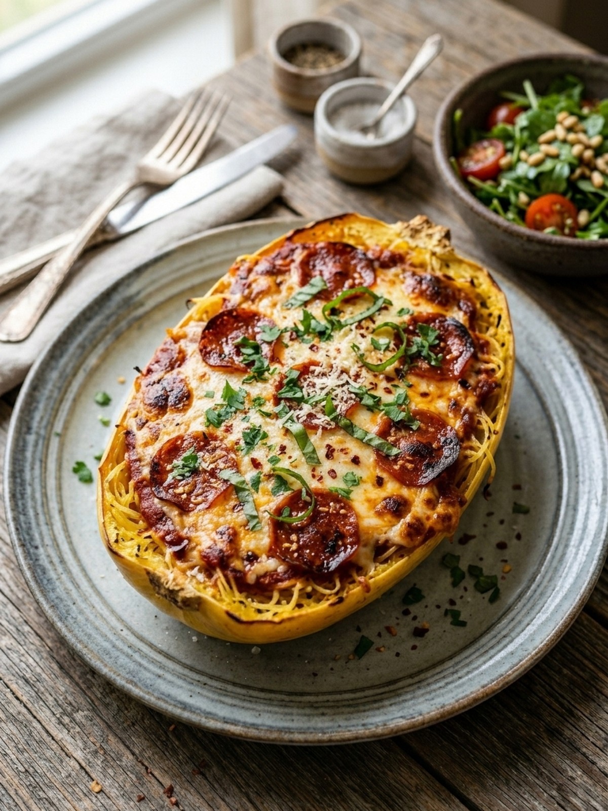 Serving and variation ideas for Keto Spaghetti Squash Pizza