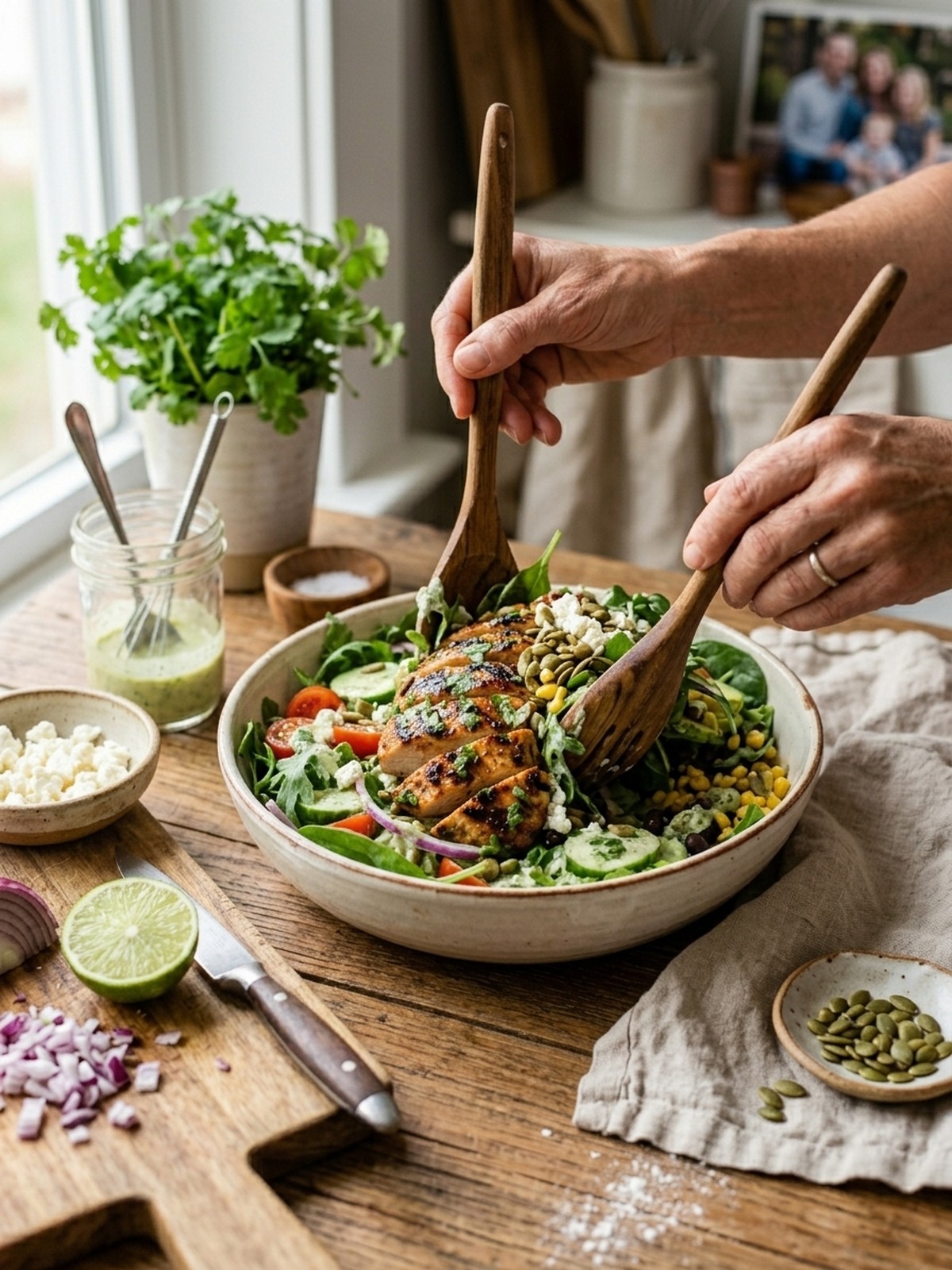 Step by step preparation of Lime Chicken Salad