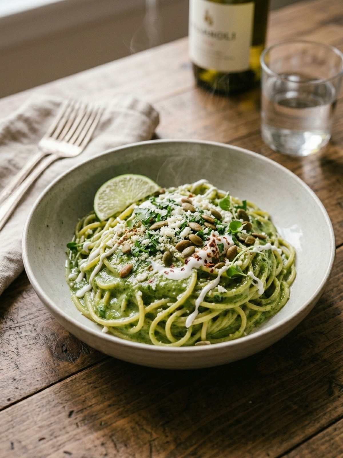 Serving and variation ideas for Mexican Green Spaghetti