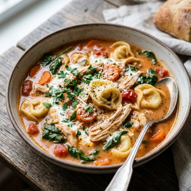 One-Pot Chicken Tortellini Soup