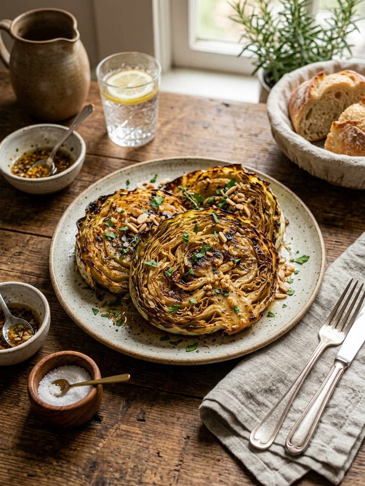 Serving and variation ideas for Oven Roasted Garlic Cabbage Steaks