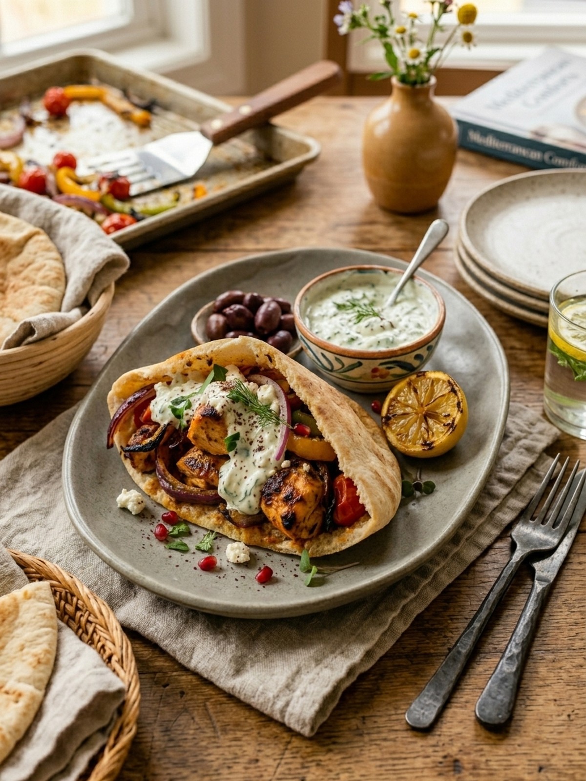 Serving and variation ideas for Sheet Pan Chicken Pitas