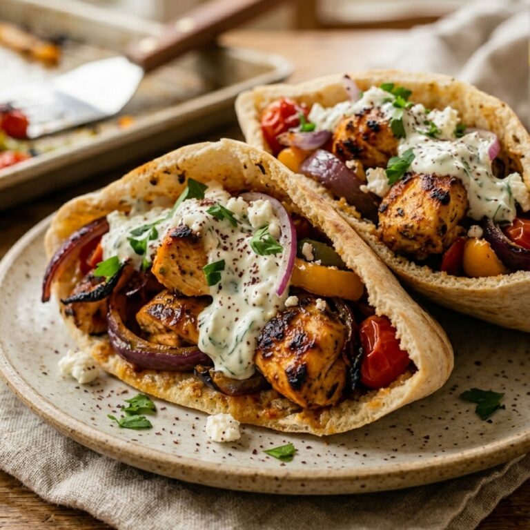 Sheet Pan Chicken Pitas