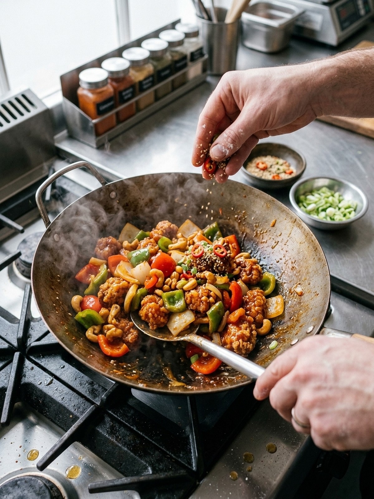 Step by step preparation of Spicy Dragon Chicken