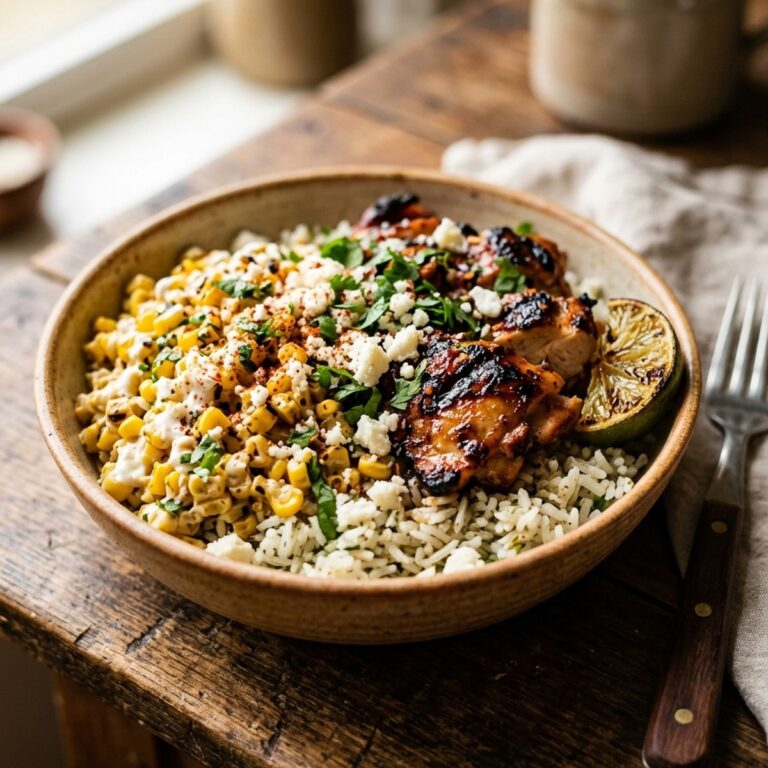 Street Corn Chicken Rice Bowl