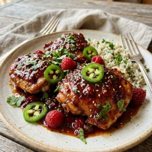 Sweet & Spicy Jalapeño Raspberry Chicken